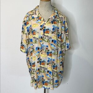 C & C California Rayon Hawaiian Las Vegas Casual Button Up Shirt